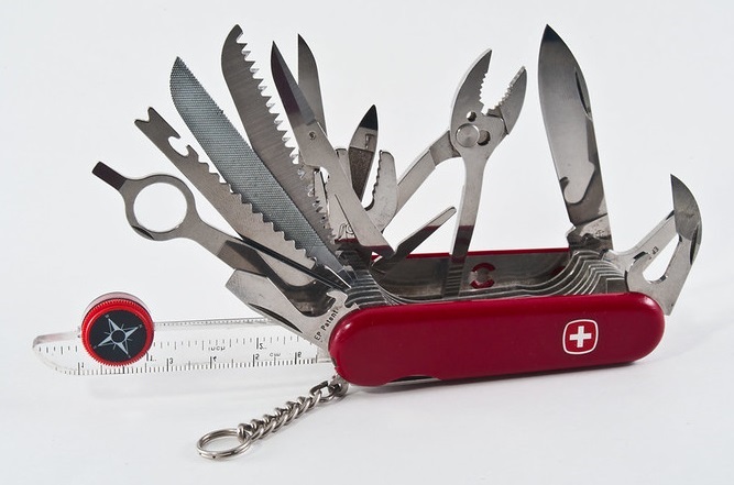 An advanced Swiss Army Knife with more than a dozen tools