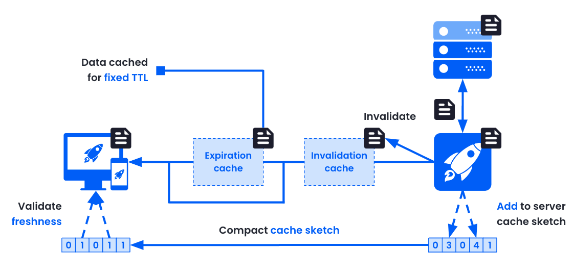 Checking for cache hits using a Bloom filter