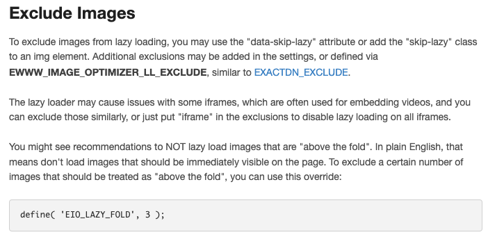 How to avoid lazy-load images on EWWW Image Optimizer
